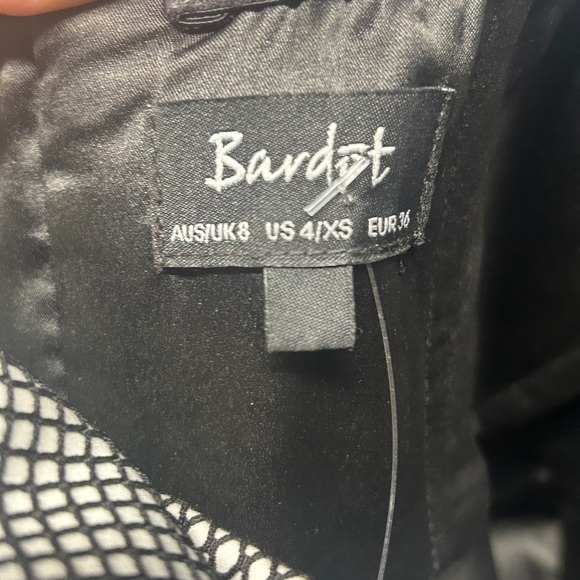 Bardot Skirt Set High Waisted Pencil Wiggle Back Zipper Fishnet Strapless Crop - Picture 8 of 9